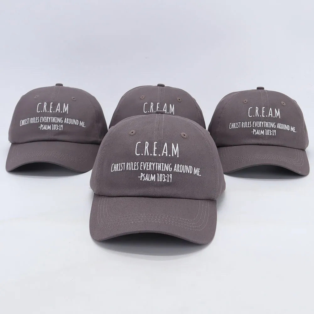 Gray C.R.E.A.M Dad Hat